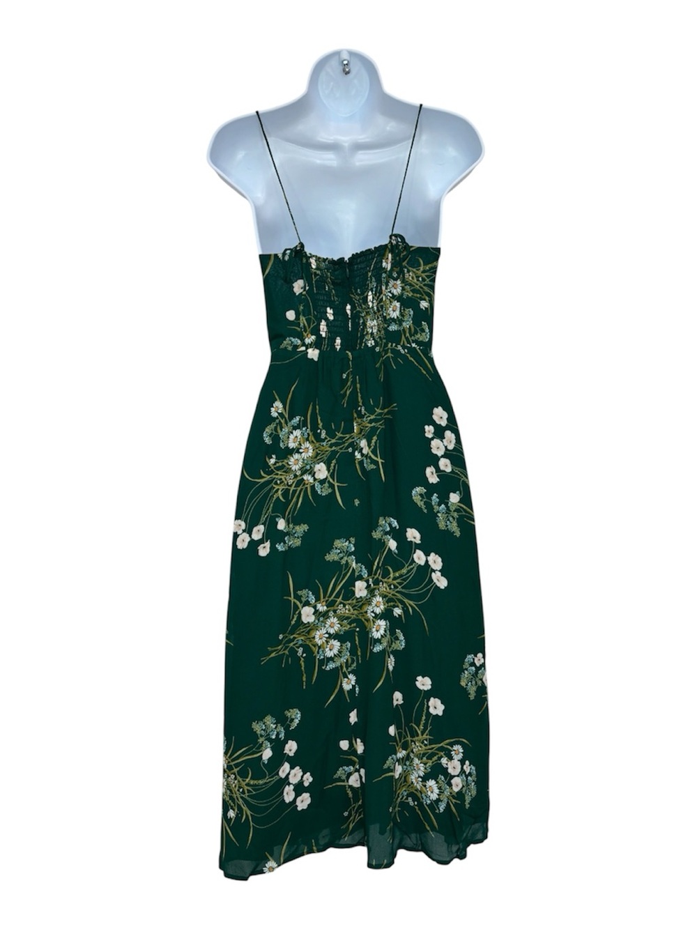 Reformation Juliette MIdi Dress Buena Emerald Green Floral Size 4P New - Picture 8 of 14